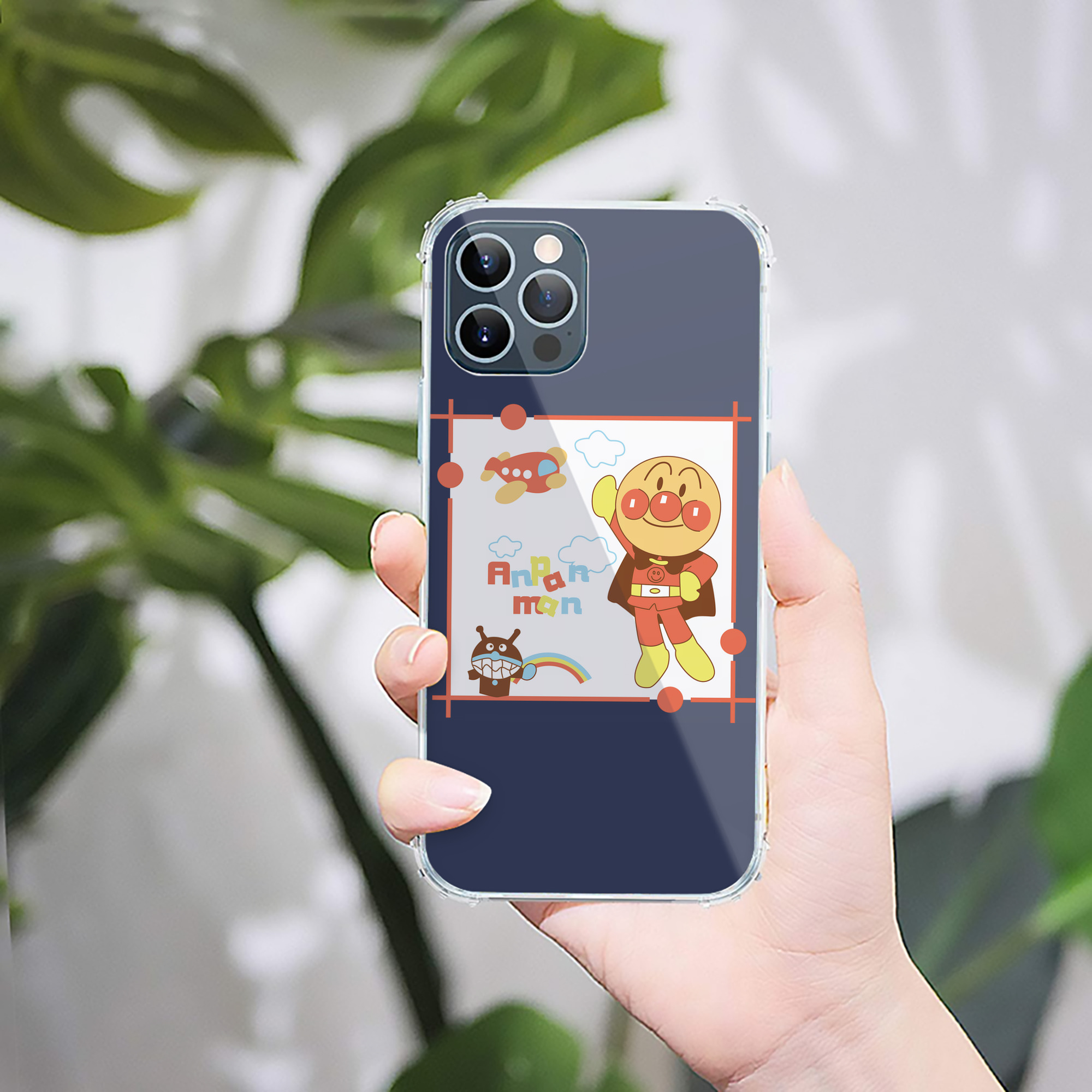 （画像用） アンパンマン Anpanman 【iPhone 12シリーズ対応】透明スマホケース（クリアソフトケース）